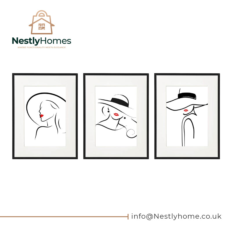 Framed Wall Art Lady 30x40