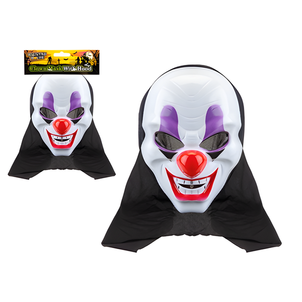 HALLOWEEN CLOWN MASK WITH HOOD