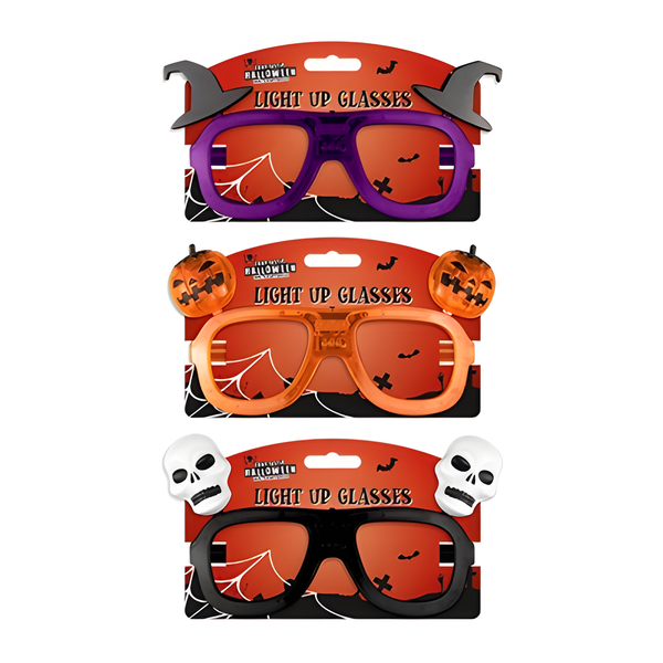 HALLOWEEN LIGHT UP NOVELTY GLASSES