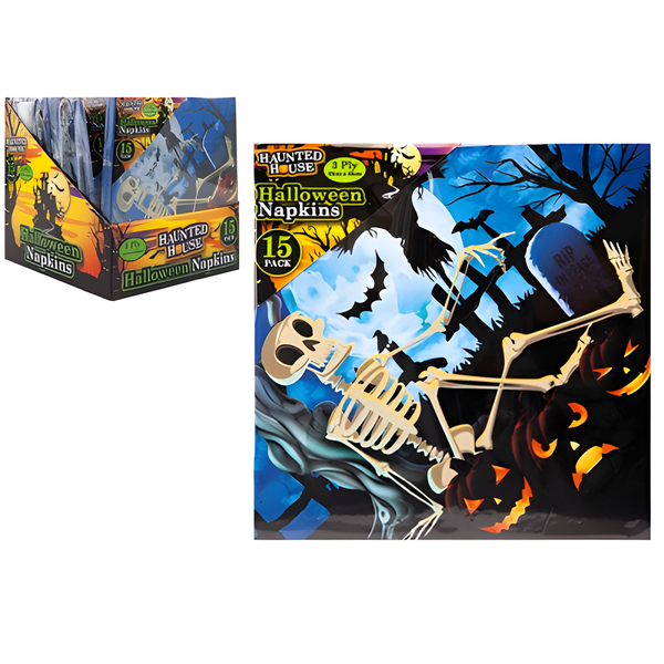 HALLOWEEN NAPKINS 3PLY 15S