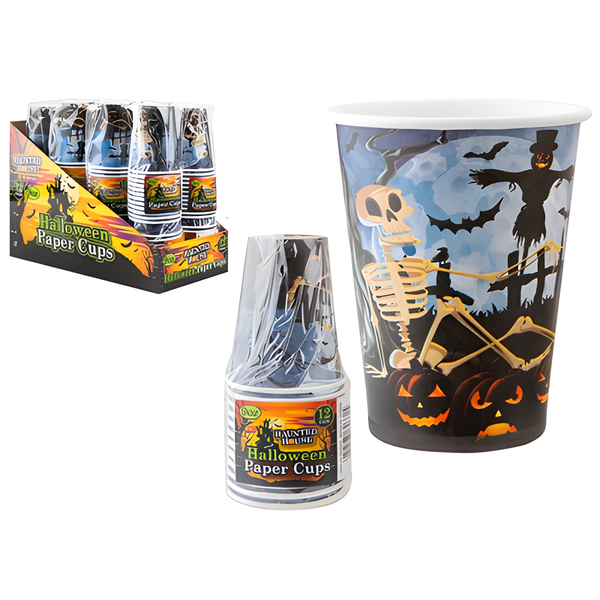 Halloween Paper Cups 9oz Pk of 12