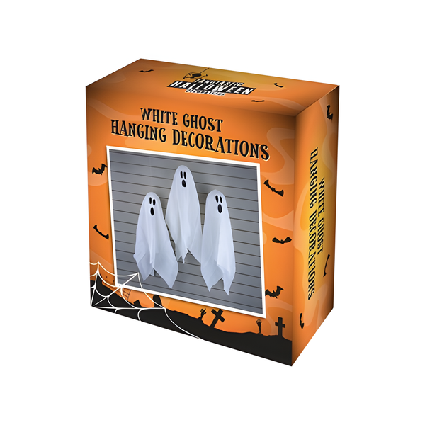 HALLOWEEN WHITE HANGING GHOST DECORATIONS 3