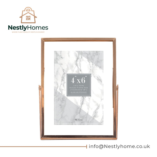 Home Collection Frame Rose Gold Metal 6x4inch