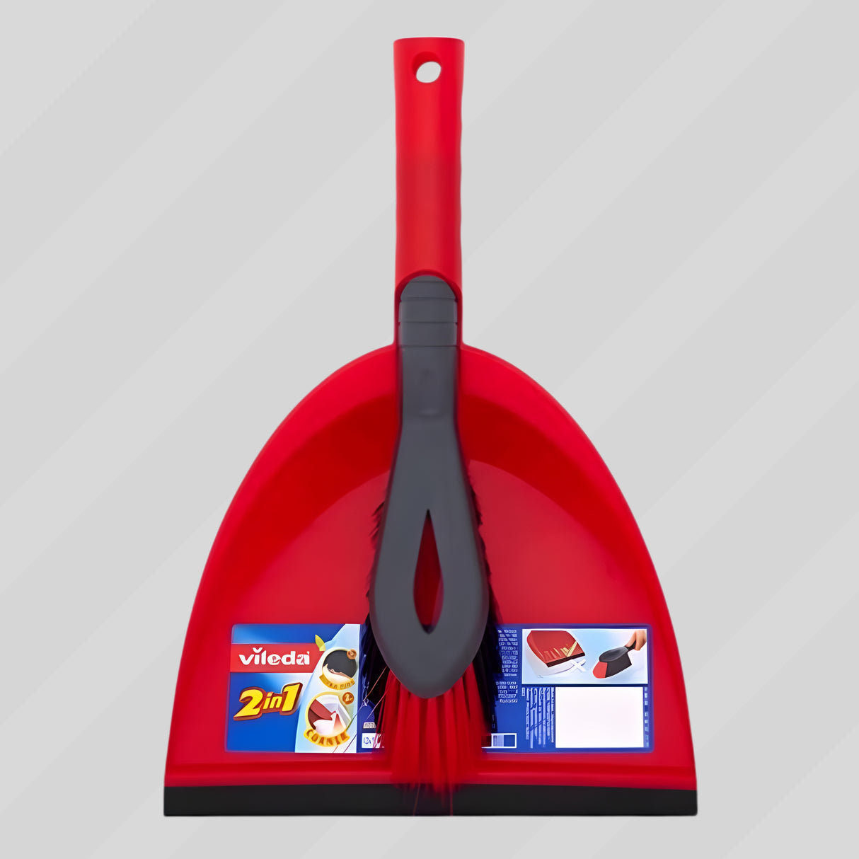 Vileda Red Dustpan & Brush