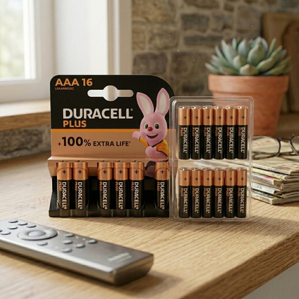 DURACELL BATTERIES 100% PLUS 16PCE AAA