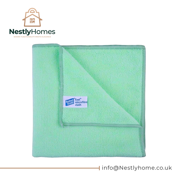 Abbey Microfibre Exel10 Cloths Green