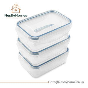 Addis Clip Tight Rectangle Food Box 0.24l 3pc
