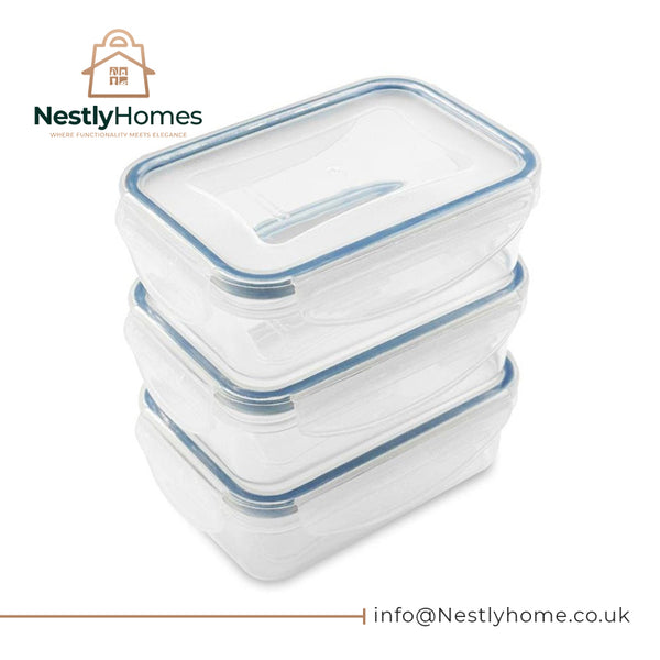 Addis Clip Tight Rectangle Food Box 0.24l 3pc