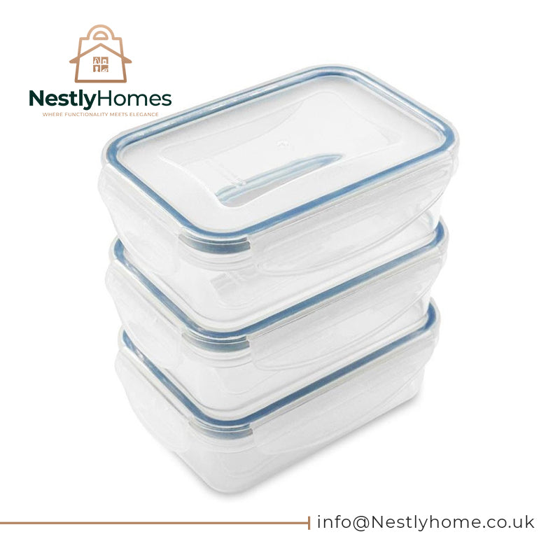 Addis Clip Tight Rectangle Food Box 0.24l 3pc