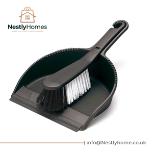 Addis Dustpan &; Brush Black Soft