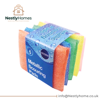 ADORN SCOURING 5 PADS ASSORTED COLOURS  &nbsp;