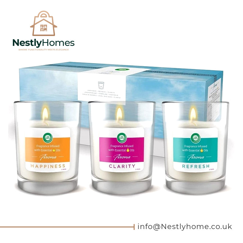 The AIRWICK CANDLE GIFT BOX 220G SET OF 3
