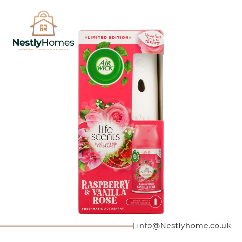 AIRWICK FRESHMATIC COMPLETE RASPBERRY & VANILLA ROSE