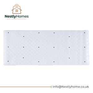 Aqualona Roman Rubber Bath Mat White Lge