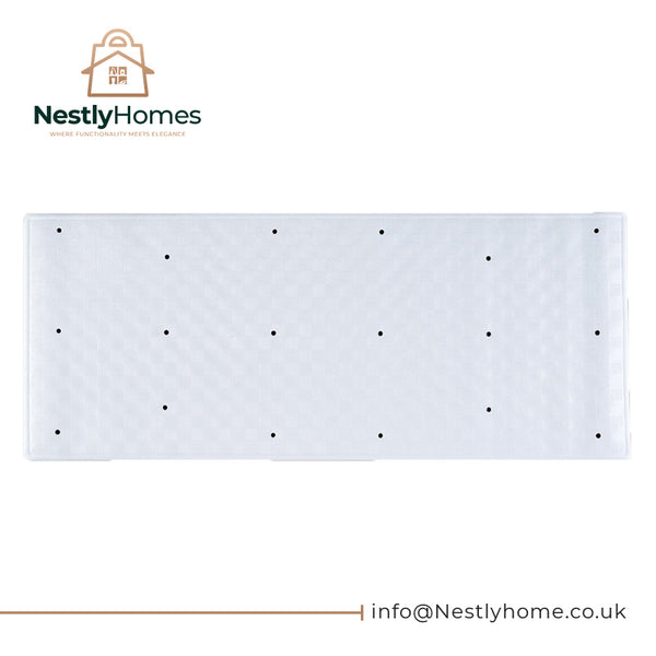 Aqualona Roman Rubber Bath Mat White Lge