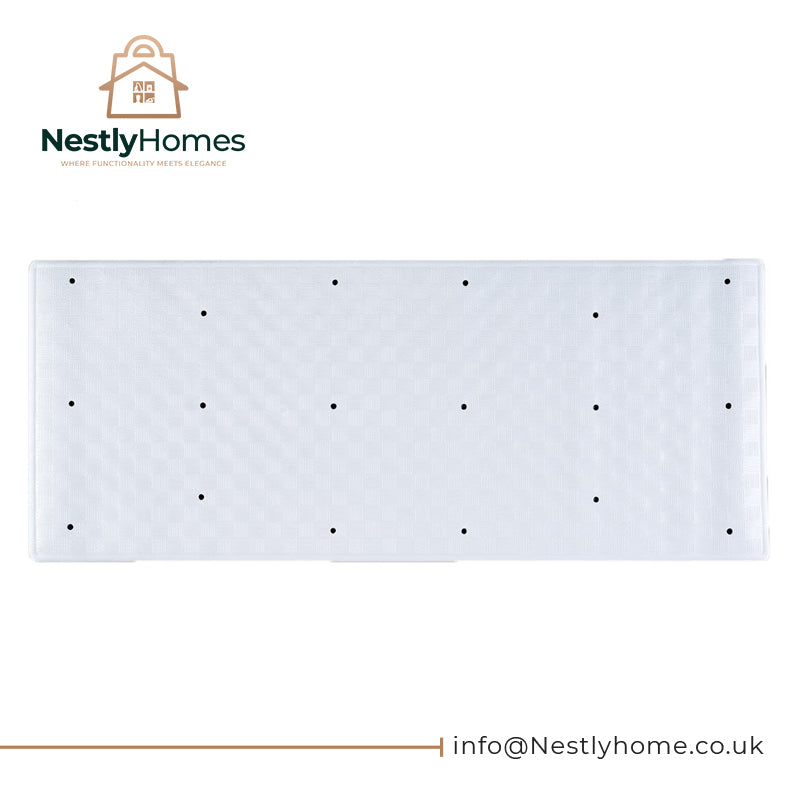 Aqualona Roman Rubber Bath Mat White Lge