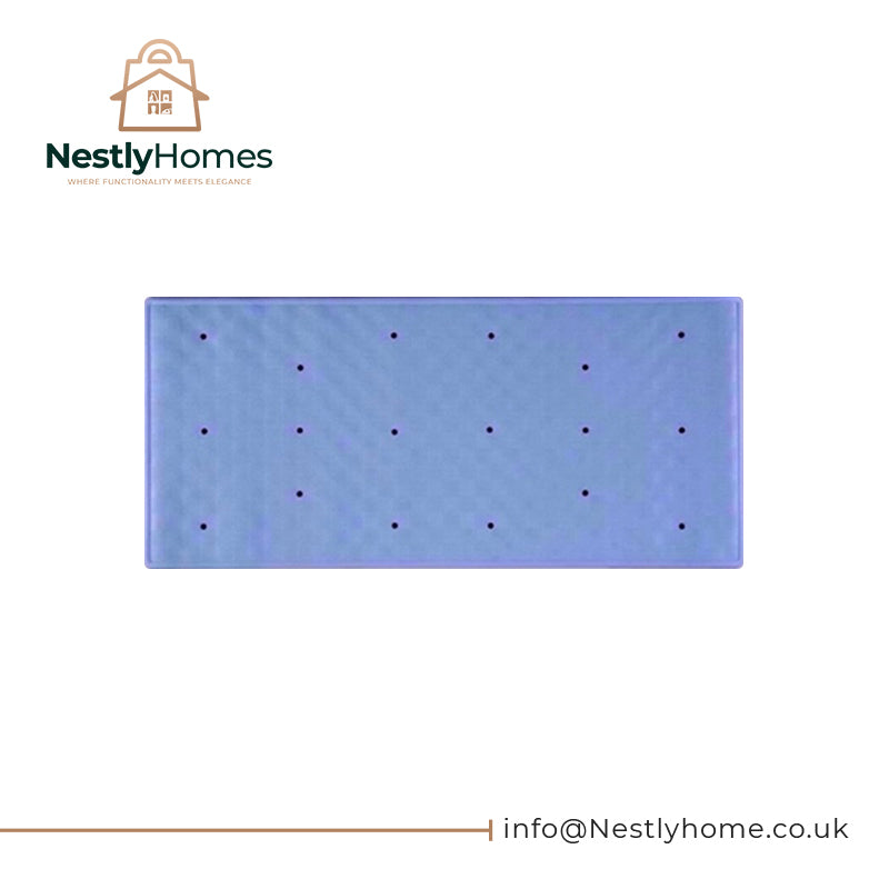 Aqualona Roman Rubber Bath Mat  Medium Blue