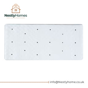 Aqualona Roman Rubber Bath Mat Medium White