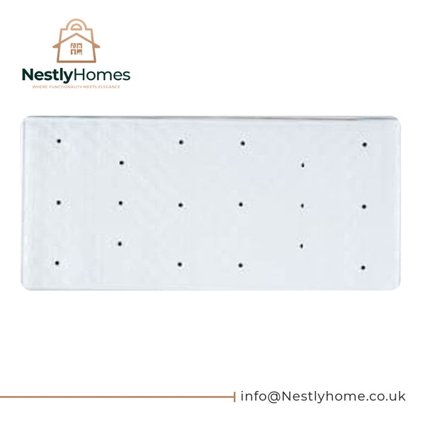 Aqualona Roman Rubber Bath Mat Medium White