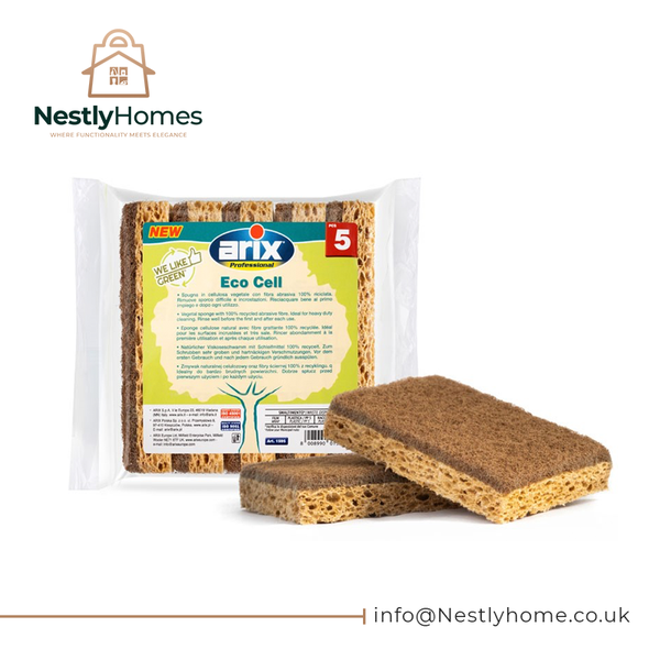 The Arix Green Cellulose Sponge Scourer with Recycled Abrasive Fibre