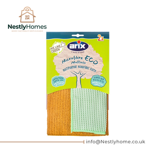 Arix We Like It Green Microfibre Cloths 100% Recycled 2pc