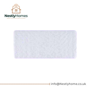 Aqualona Bath Mat Contemporary White 34 X74