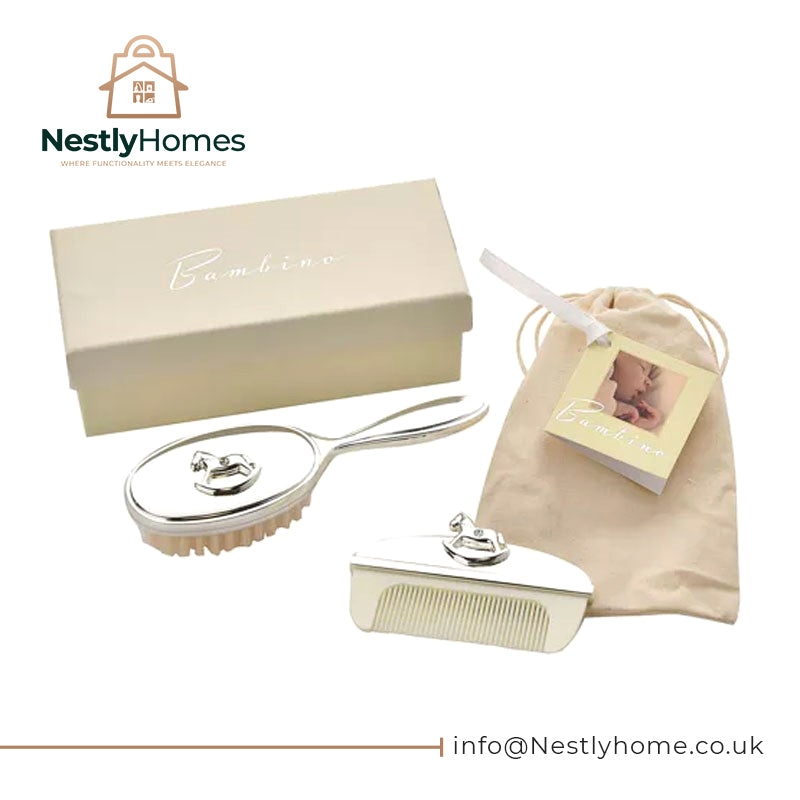 Bambino Brush and Comb Set with Rocking Horse
