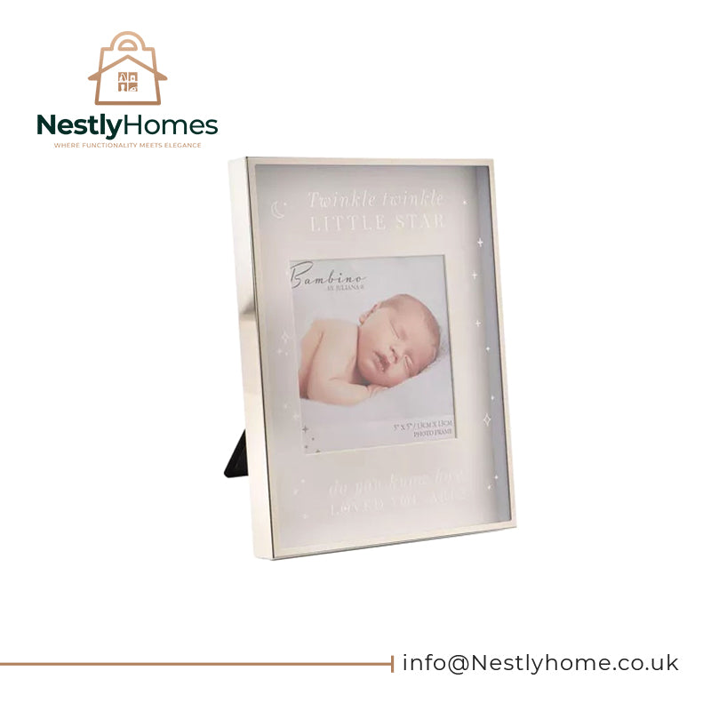 Bambino Metal Plated Twinkle Twinkle Photo Frame 5x5