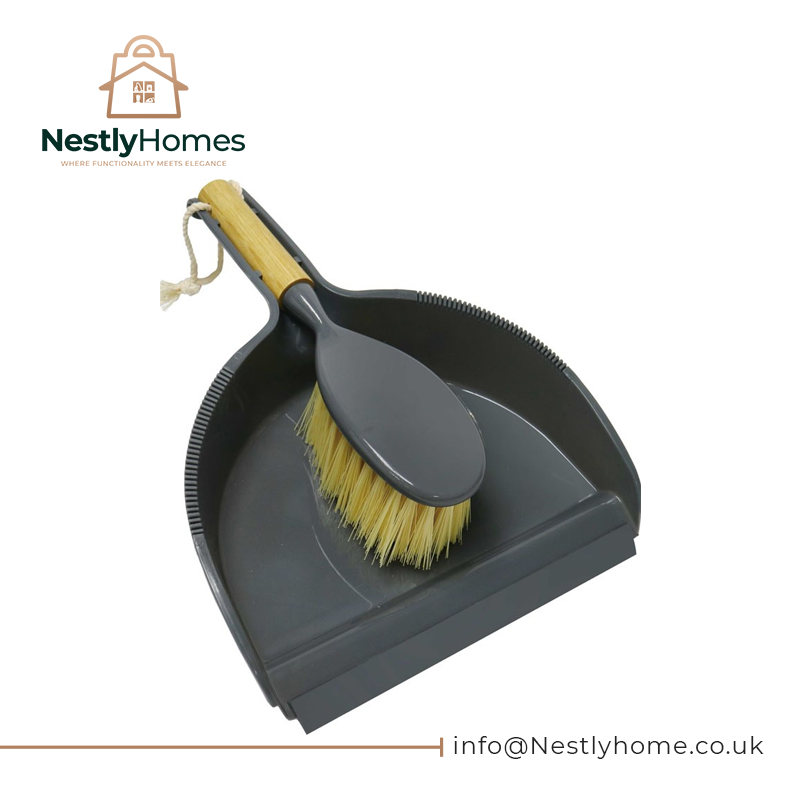 BAMBOO DUST PAN & BRUSH SET