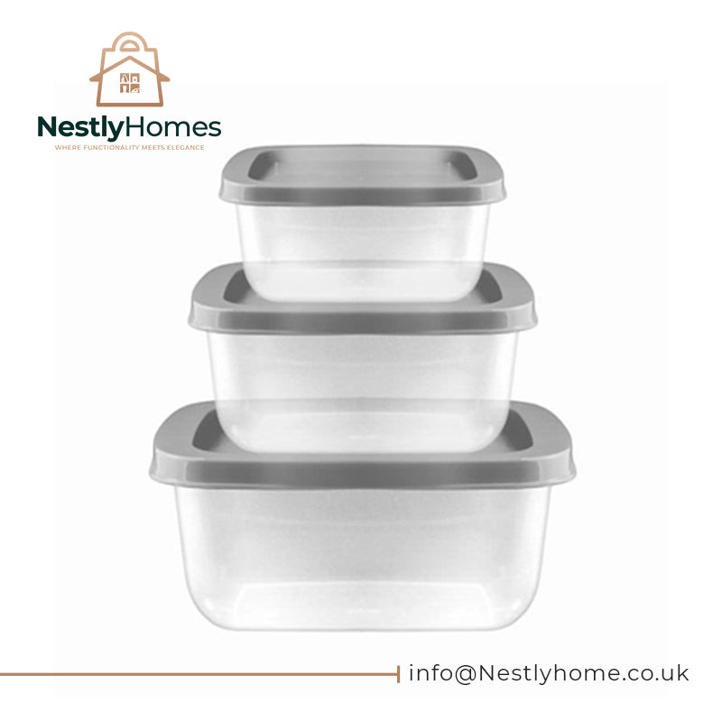 Beaufort Set of 3 Rectangular Nestable Containers
