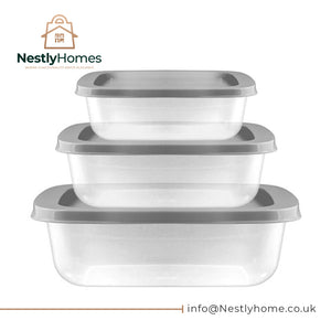 Beaufort Set of 3 Rectangular Nestable Containers