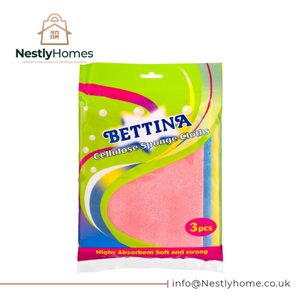 Three pieces of Bettina cellulose sponge cloth