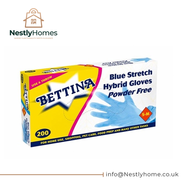 Bettina Powder Free Hybrid Gloves 200pc S-M