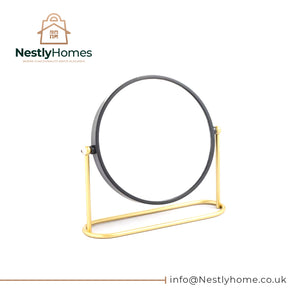 BLUCE CANYON STANDING MIRROR MATT GOLD & BLACK