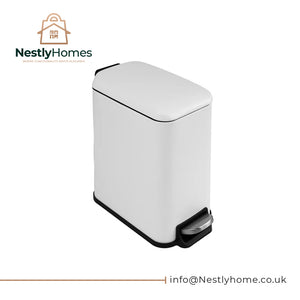 Blue Canyon Axus Rectangle Pedal Bin 5 Litre White