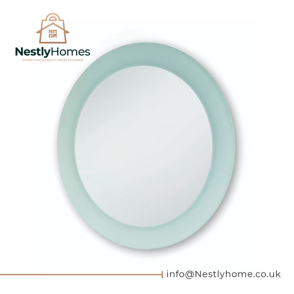 BLUE CANYON ROUND FROSTED WALL MIRROR 400MM