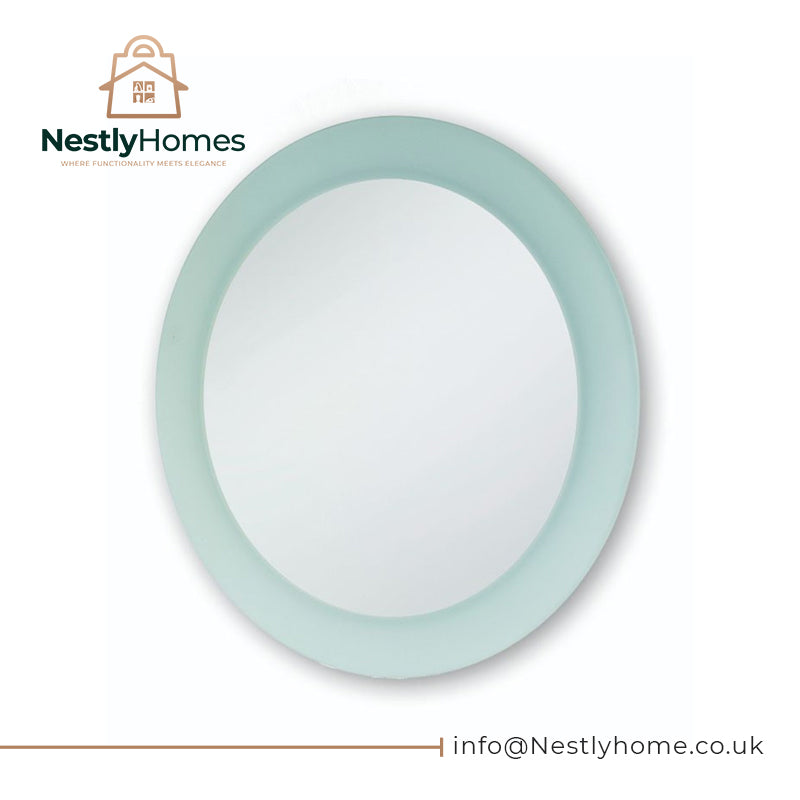 BLUE CANYON ROUND FROSTED WALL MIRROR 400MM