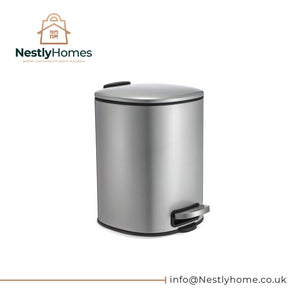 Blue Canyon Santorini Pedal Bin 3 Litre - Silver