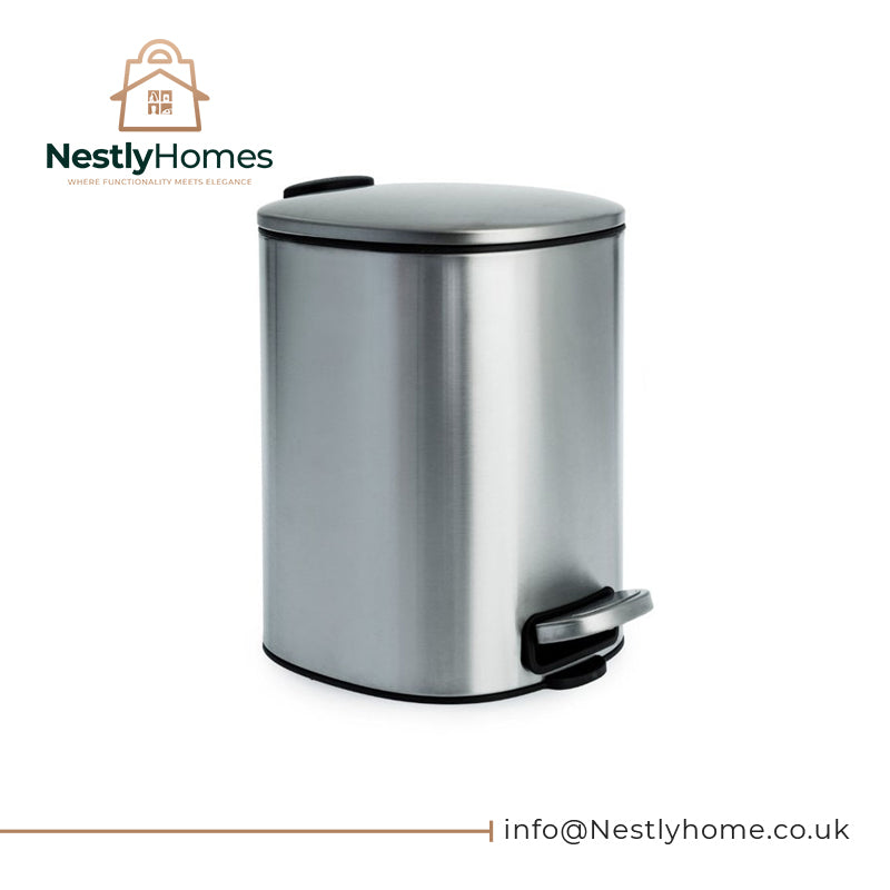 Blue Canyon Santorini Pedal Bin 5 Litre - Chrome