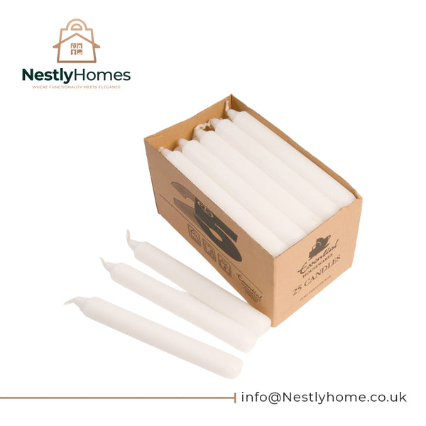 Box 25 White Candles 7 Hrs