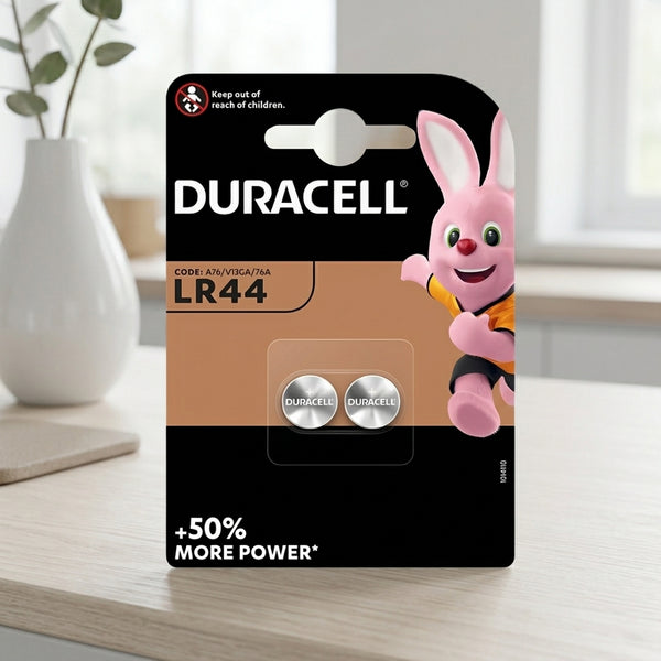 Duracell Lr44 1.5V Alkaline Button Batteries (Pack Of 2)