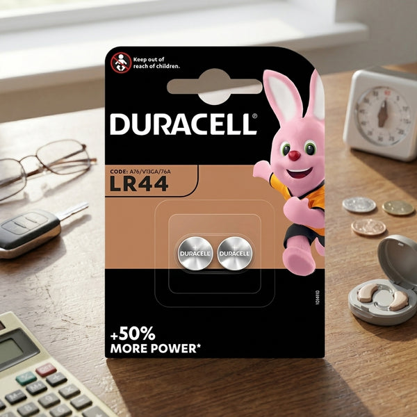 Duracell Lr44 1.5V Alkaline Button Batteries (Pack Of 2)