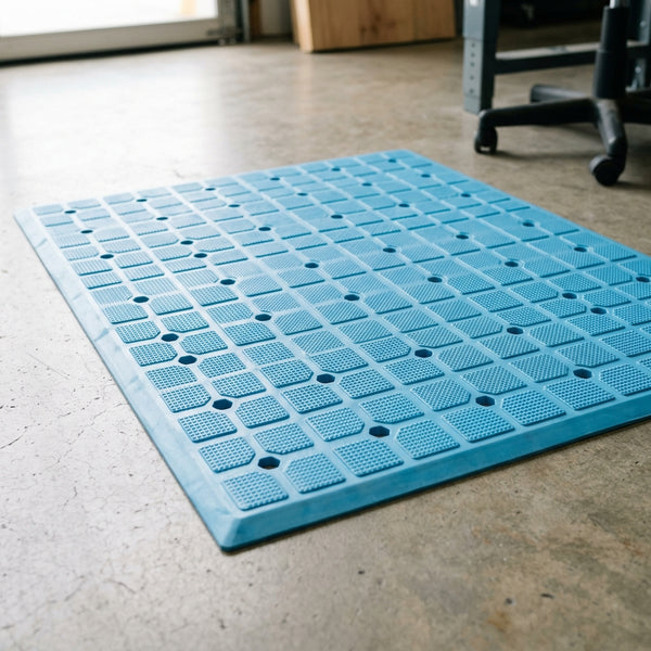 Aqualona Roman Rubber Bath Mat  Medium Blue