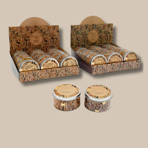 Candles Leaf Tin Scented 7.5X5Cm