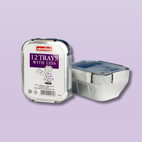 Caroline Foil 12 Dish & Lids 8Oz 1000