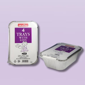 Caroline Foil 4 Dish & Lids 30Oz
