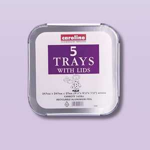 Caroline Foil 5 Dish & Lids 60Oz
