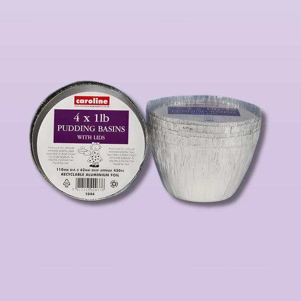 Caroline Foil Pudding 4 Basins 1 Lb 1044