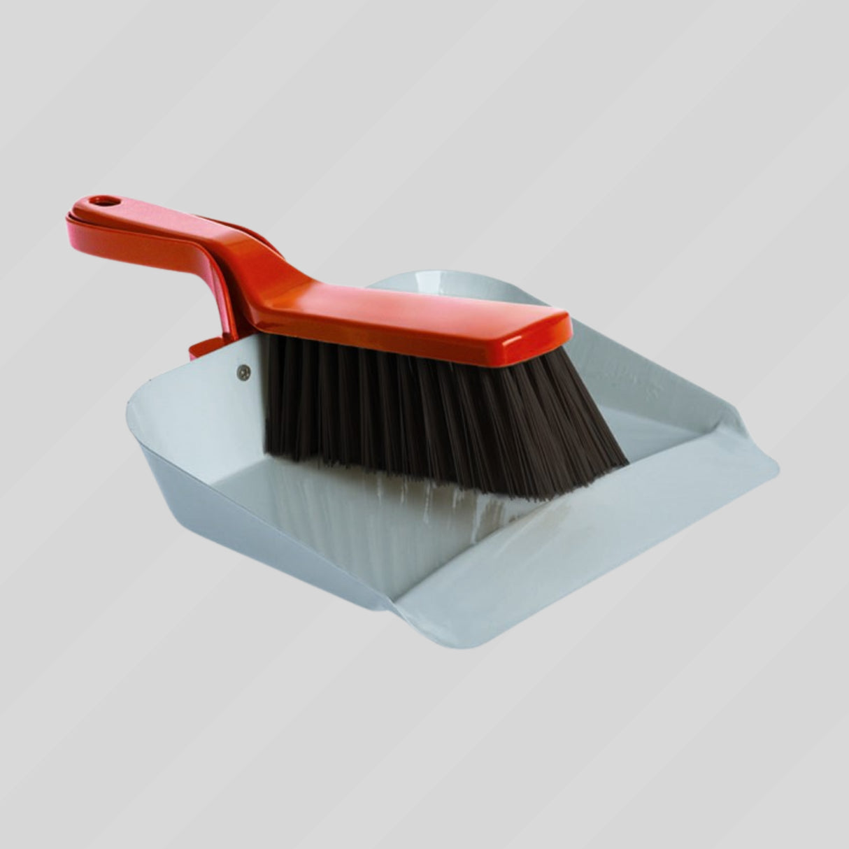 Casa & Casa Dustpan & Brush Set Metal Grey/Red