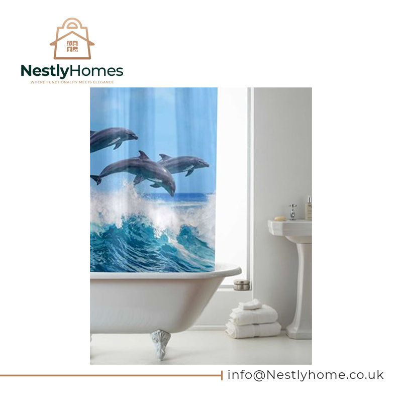 Countryclub Peva Shower Curtain Dolphins